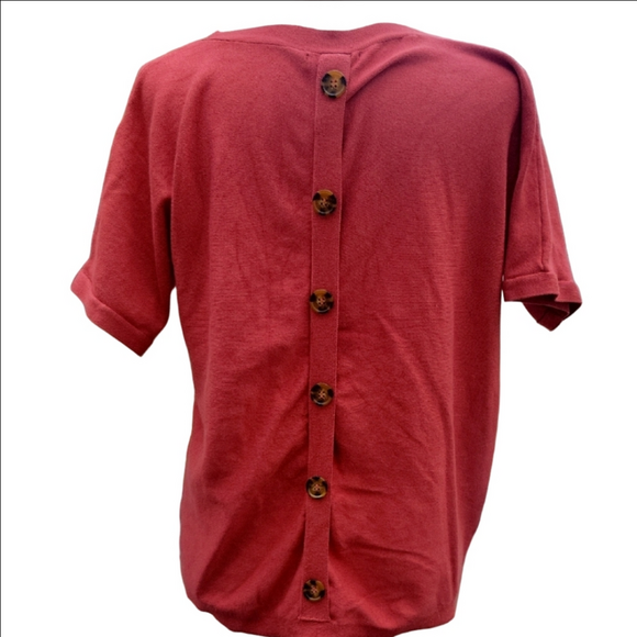 Cable & Gauge Red Boxy Relaxed T-Shirt - Picture 4 of 6